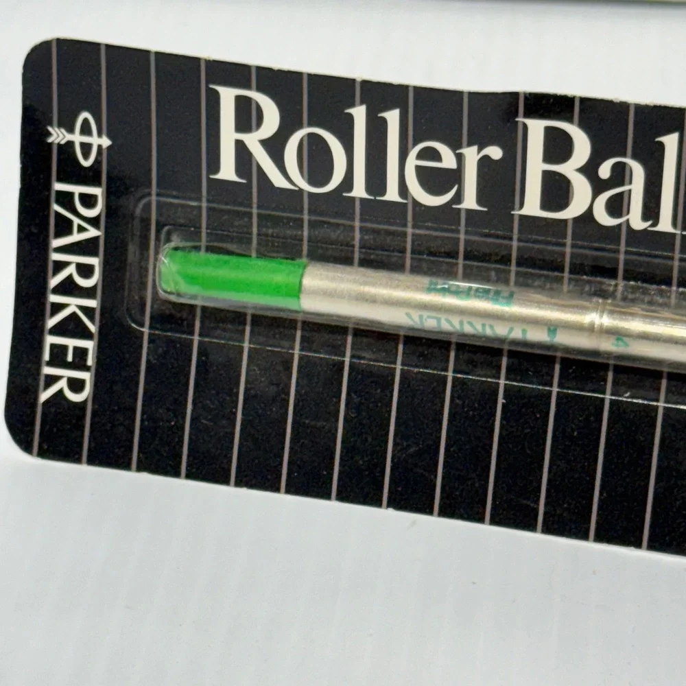 Vintage Parker Roller Ball Refill Green Fine Point 30245 1980s Sealed USA Made